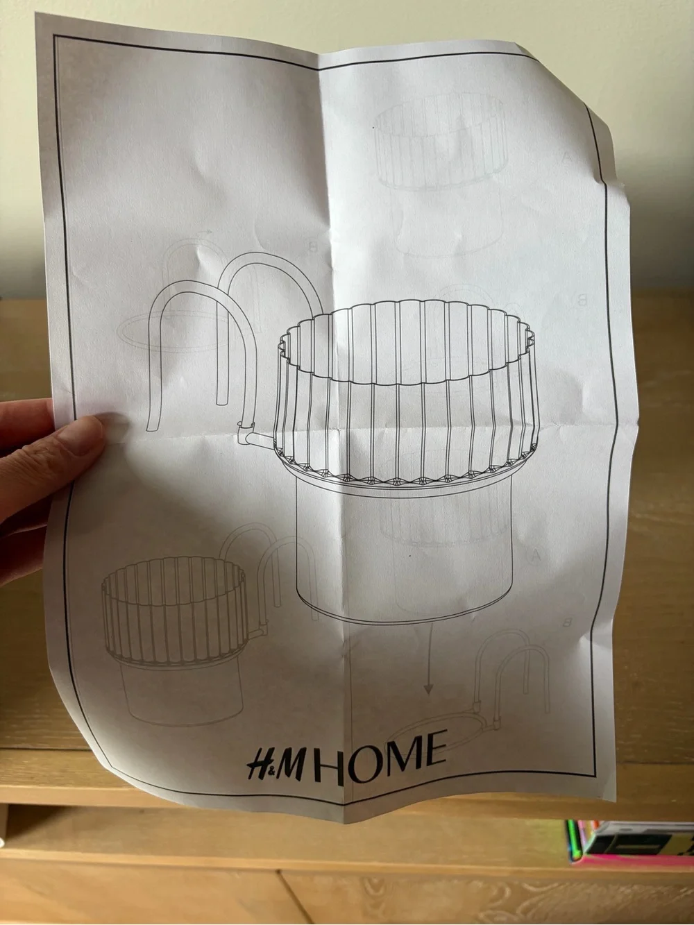NEW H&M Olive Green Fluted Hanging Planter